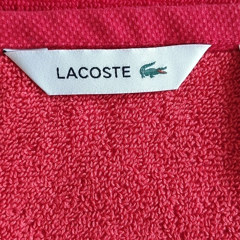 NEW LACOSTE Bath Towel Red
